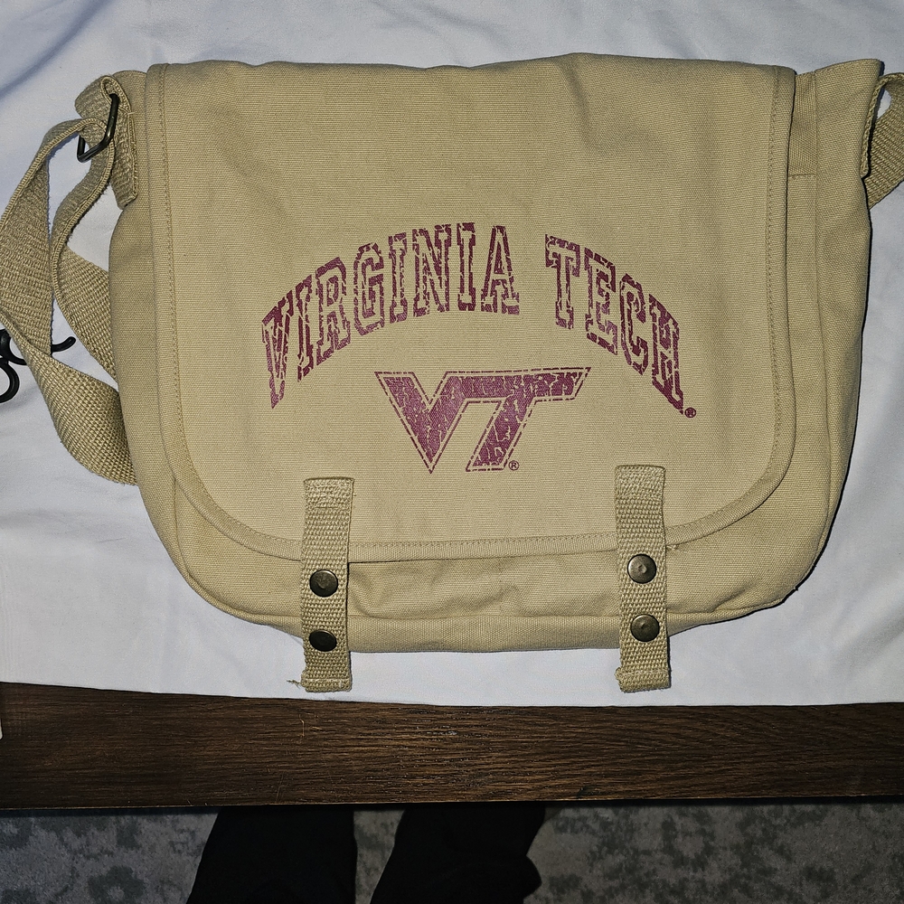 Virginia Tech Canvas Messenger Bag